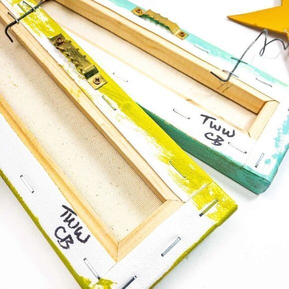 Handmade “Love” & “Wish” Inspiration Wall Art Mixed Media - Picture 4 of 9